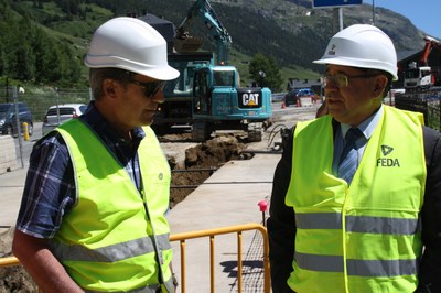 Construcció de la primera xarxa de calefacció urbana d’Andorra 