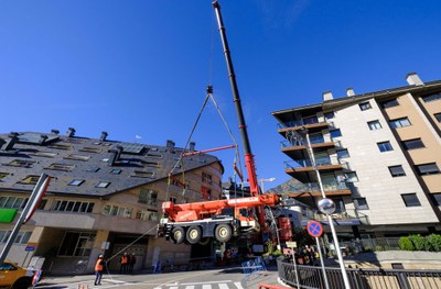 FEDA Ecoterm inicia la instal·lació de les bigues per ampliar la central d'Escaldes-Engordany